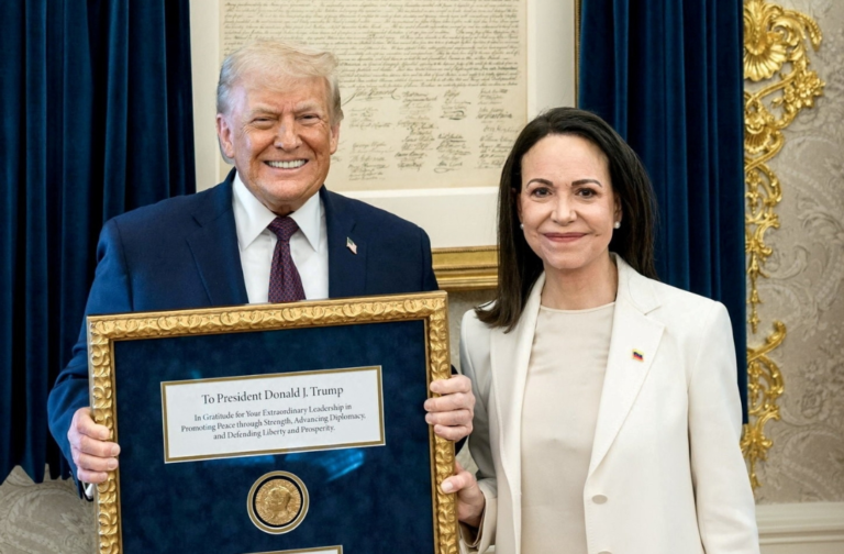 Machado le regaló su Premio Nobel de la Paz a Trump