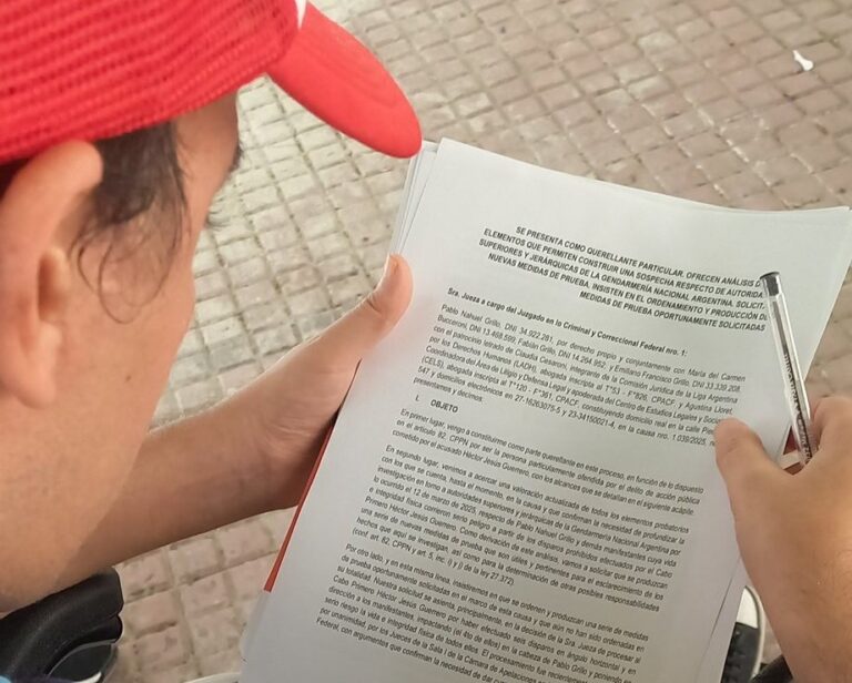 Pablo Grillo será querellante en la causa por el disparo que casi le cuesta la vida