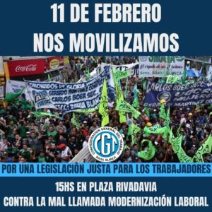 La CGT se moviliza en Bahía contra la reforma laboral: “No es modernización, es quita de derechos”